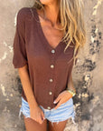 ADAINA - Stylish Boho Top - Brown