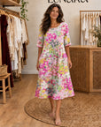 ADELIA - Midi Dress - Pink
