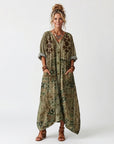 ALETA - Button Front Midi Dress
