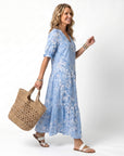 ALORA - Floral Print Midi Dress