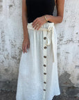 ANDARI - Stylish Skirt - White