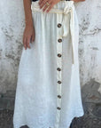 ANDARI - Stylish Skirt - White