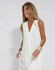 AYANIA - Slimming Dress and Vest Set - Dress - White