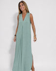 AYANIA - Slimming Dress and Vest Set - Dress - Olive