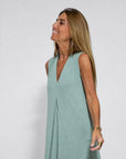 AYANIA - Slimming Dress and Vest Set - Dress - Olive