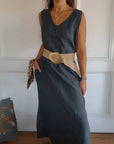 BERANE - Stylish Boho Dress - Dark Grey