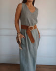 BERANE - Stylish Boho Dress - Grey