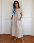 BERAWA - Casual Cotton Dress - Apricot