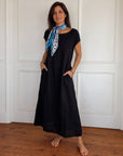 BERAWA - Casual Cotton Dress - Black