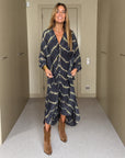 BOMEA - Boho Stripe Long Sleeves Dress
