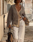 DEINA - Versatile Silk Shirt - Beige