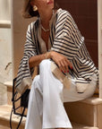 DEINA - Versatile Silk Shirt - Beige
