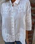 IAREL - Chic Lace Embroidered Blouse