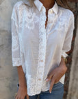 IAREL - Chic Lace Embroidered Blouse