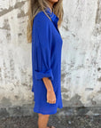 IZELA - Casual Shirt & Shorts Set - Blue