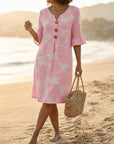 POPPY - Embroidered Floral Midi Dress