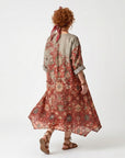 SAFFRON - Mixed Pattern Midi Dress