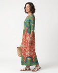 SLOANE - Mixed Print Midi Dress
