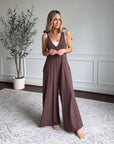 VERAMA - Casual Boho Jumpsuit - Brown