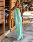 ZAIRA - Boho Summer Maxi Dress - Green