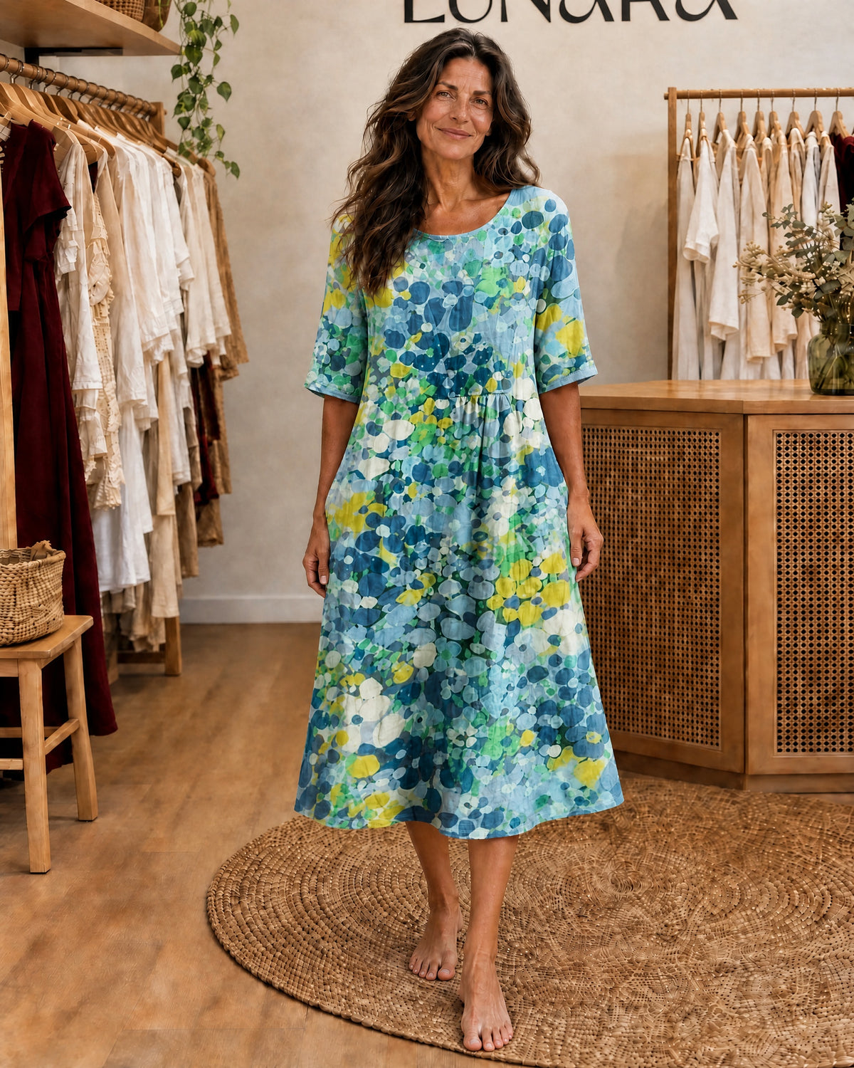ADELIA - Midi Dress - Blue