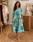 ADELIA - Midi Dress - Blue