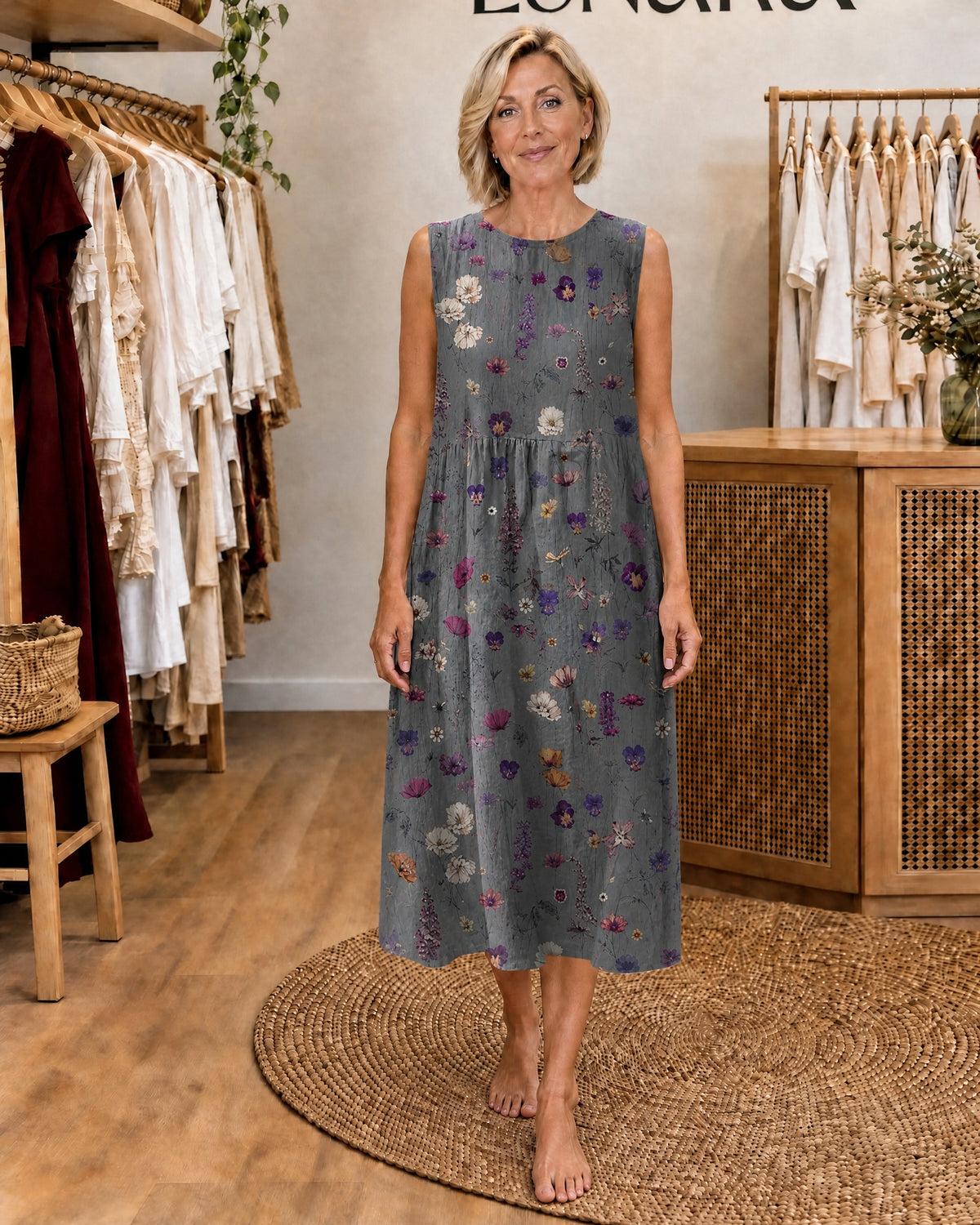ALBERTINE - Sleeveless Midi Dress