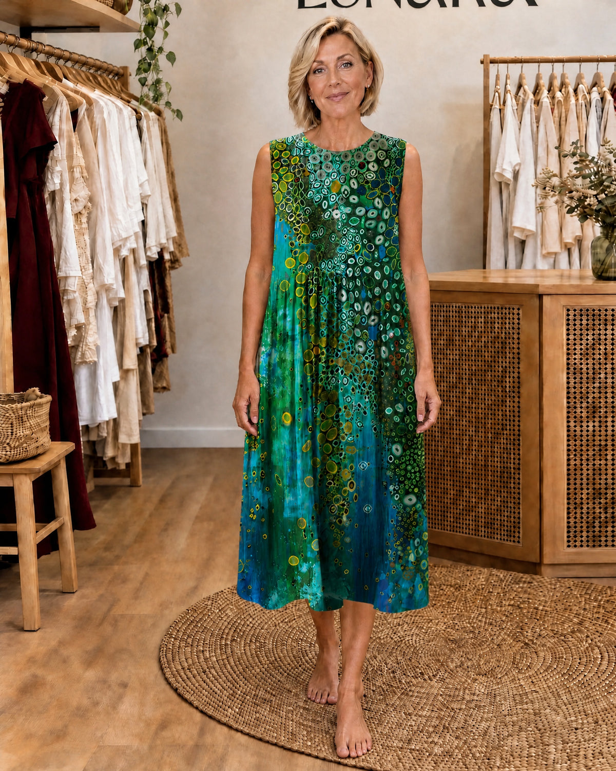 ALESSIA - Sleeveless Midi Dress