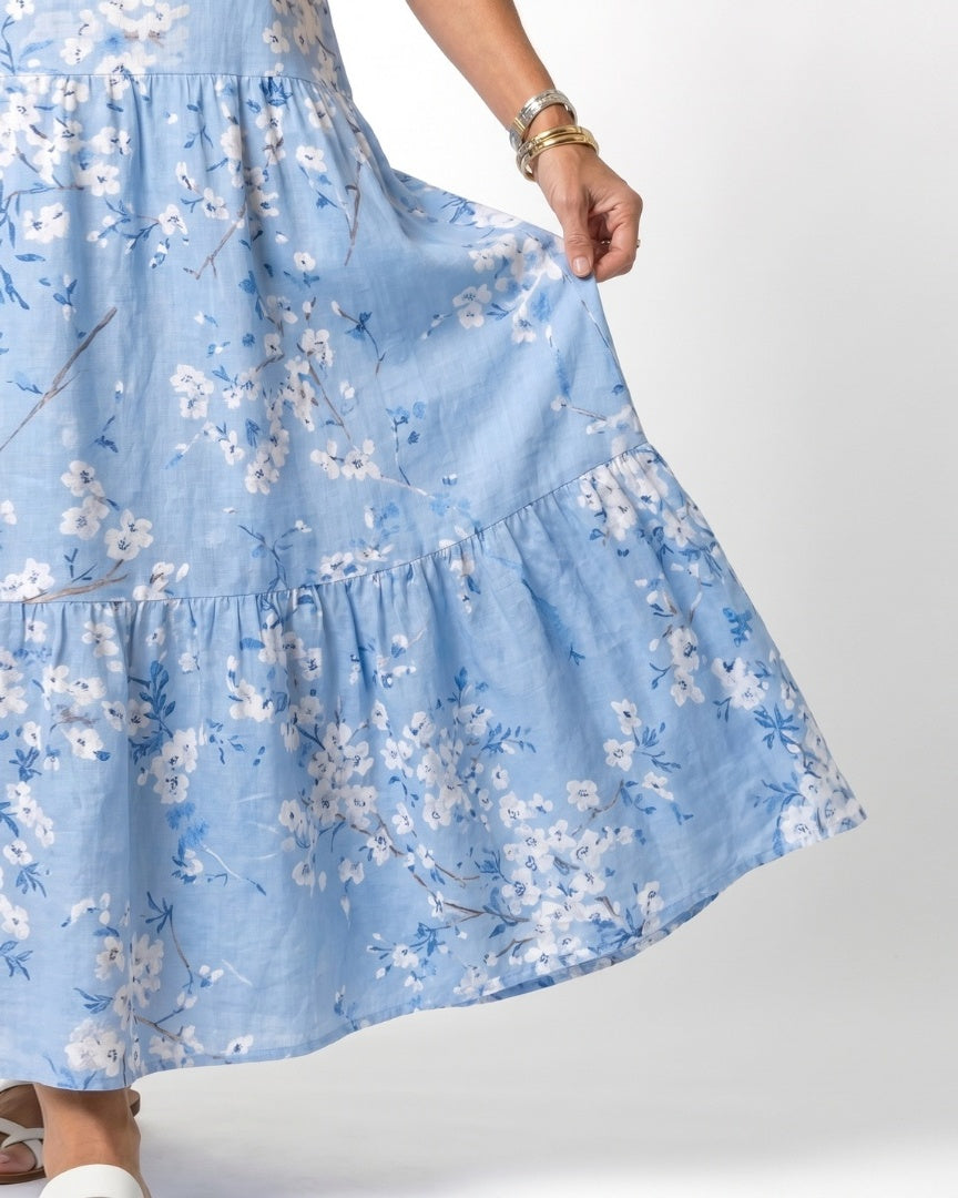 ALORA - Floral Print Midi Dress