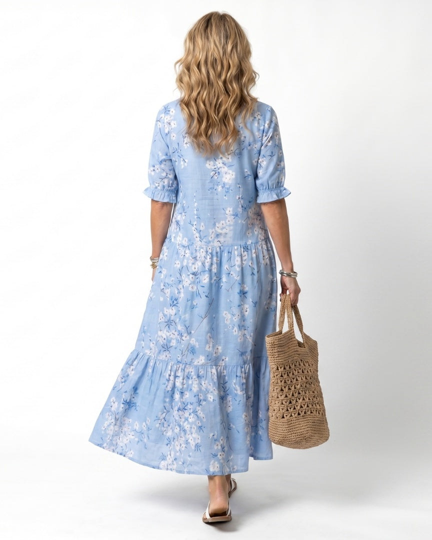 ALORA - Floral Print Midi Dress