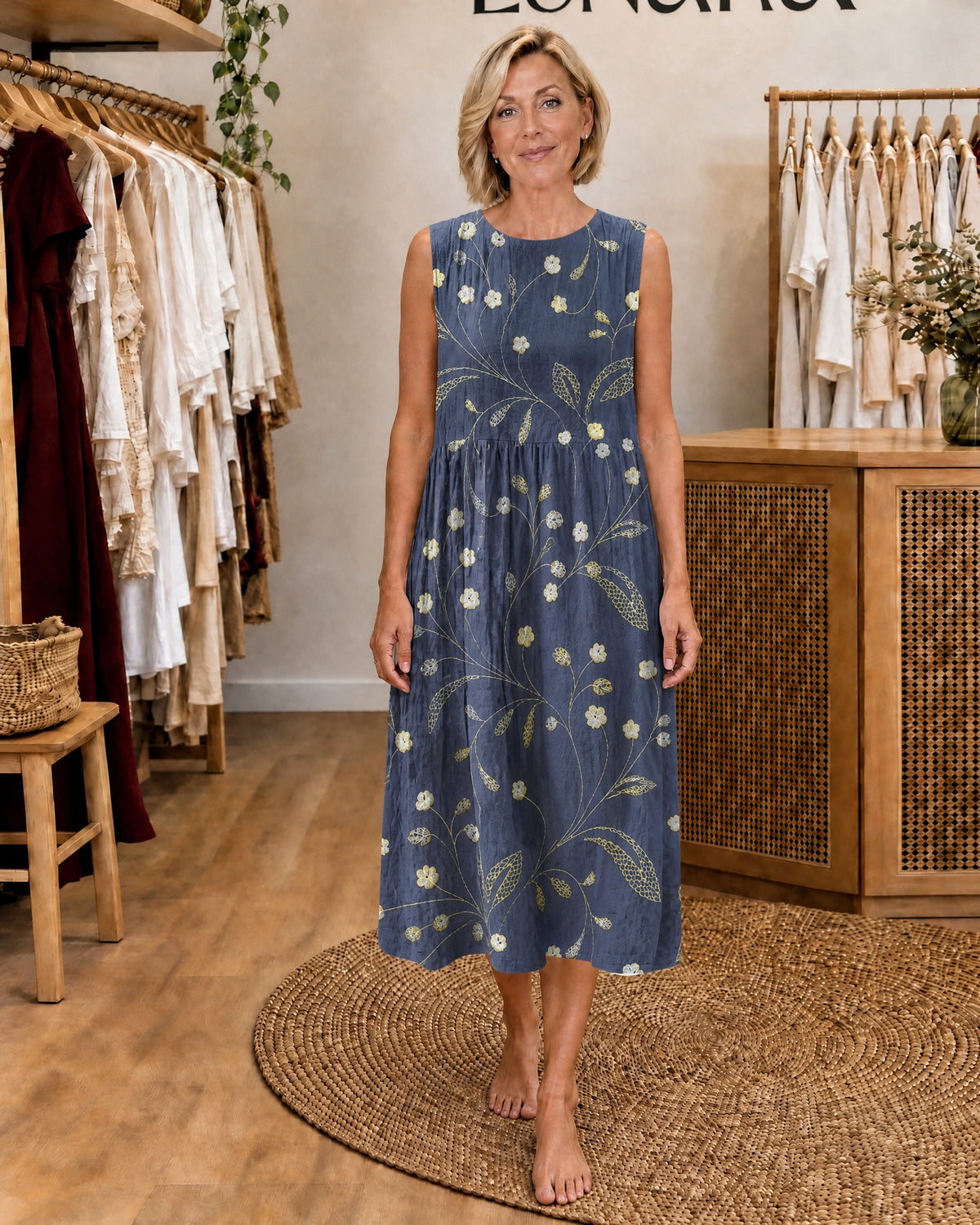 AMBRE - Sleeveless Midi Dress