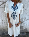 ANASE - Stylish Tunic Dress - White