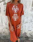 ANASE - Stylish Tunic Dress - Brown