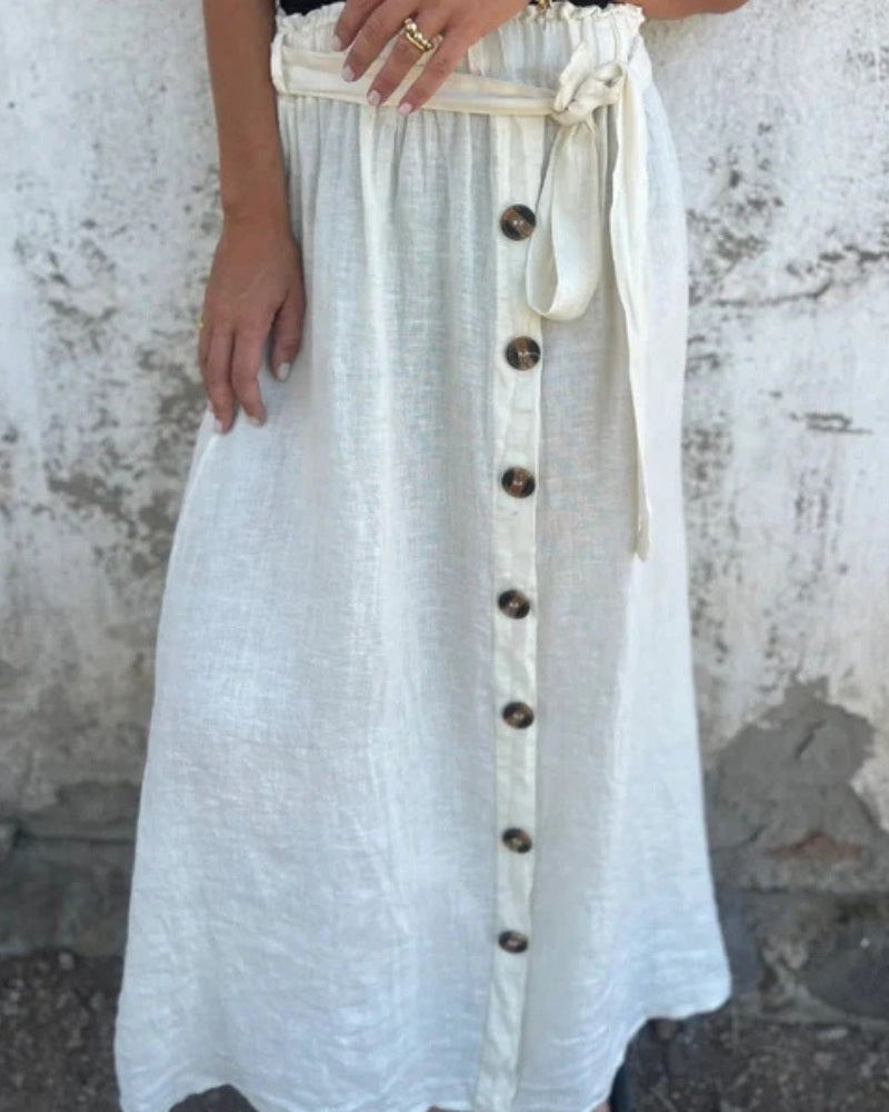 ANDARI - Stylish Skirt - White