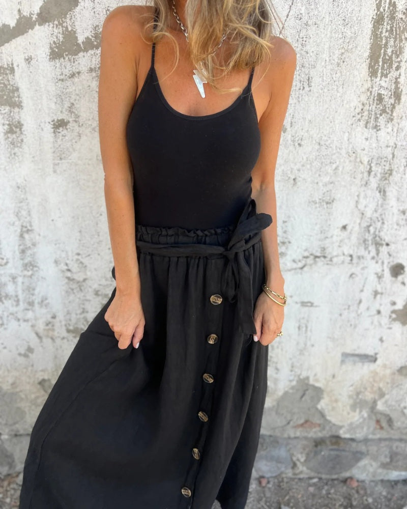 ANDARI - Stylish Skirt - Black