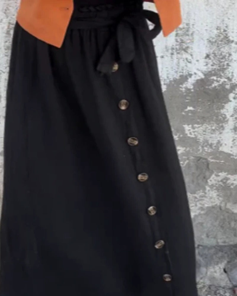 ANDARI - Stylish Skirt - Black