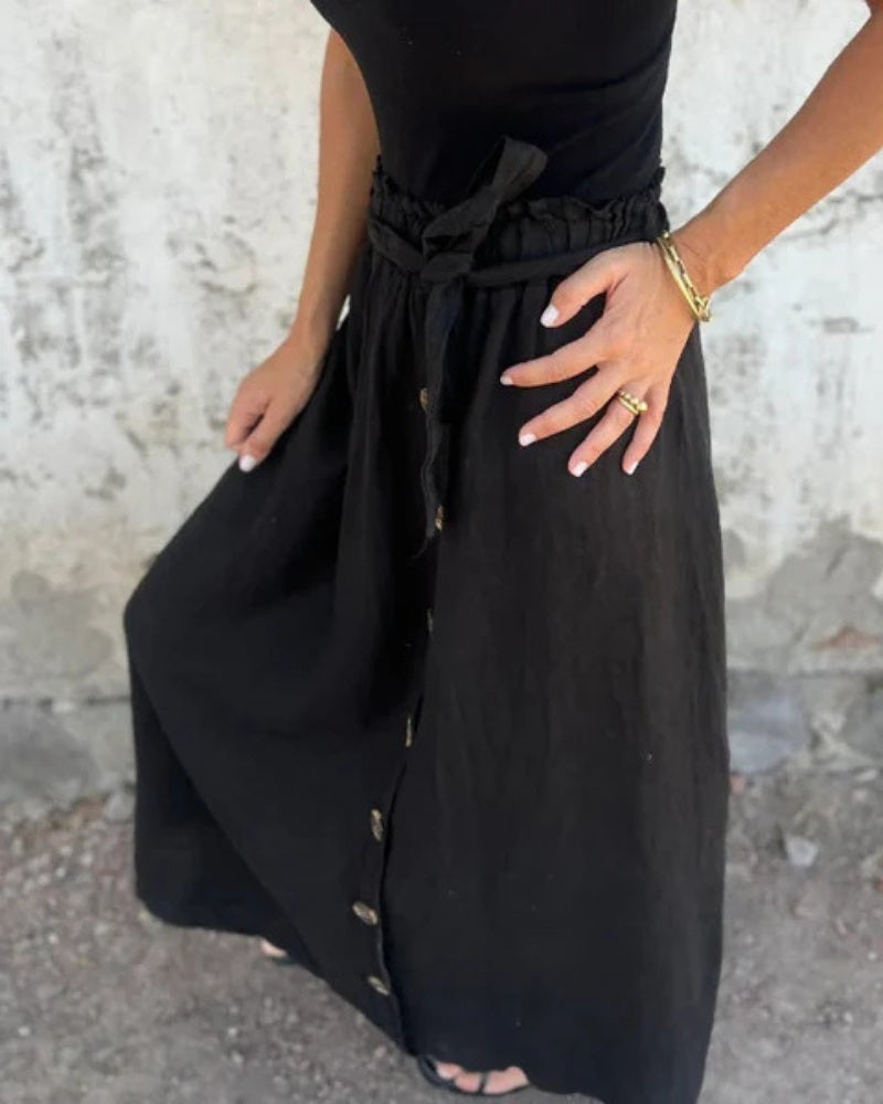 ANDARI - Stylish Skirt - Black