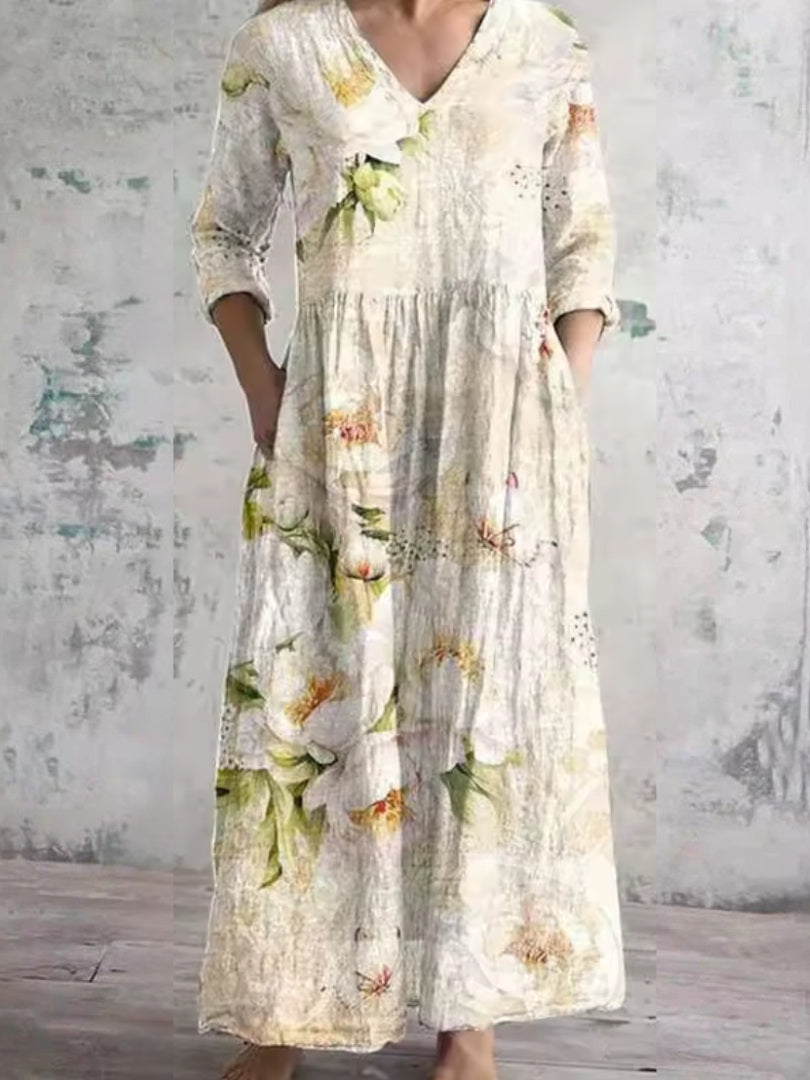 Anne Ivory Magnolia Maxi Dress