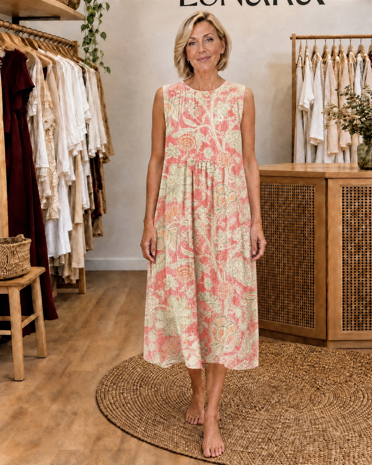 AVELINE - Sleeveless Midi Dress
