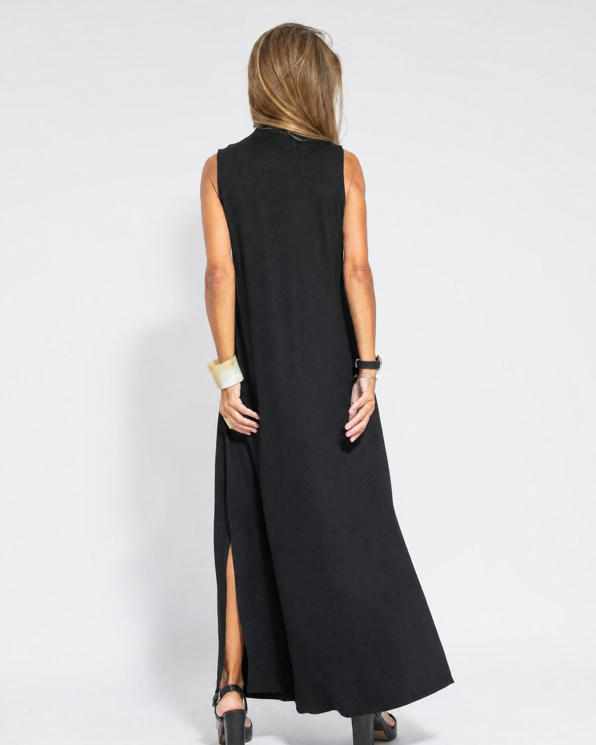 AYANIA - Slimming Dress and Vest Set - Dress - Black