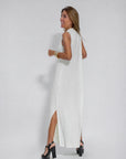 AYANIA - Slimming Dress and Vest Set - Dress - White