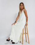 AYANIA - Slimming Dress and Vest Set - Dress - White
