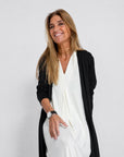 AYANIA - Slimming Dress and Vest Set - White Dress + Black Vest