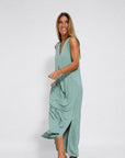AYANIA - Slimming Dress and Vest Set - Dress - Olive