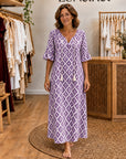 BARILA - Boho Maxi Dress - Purple