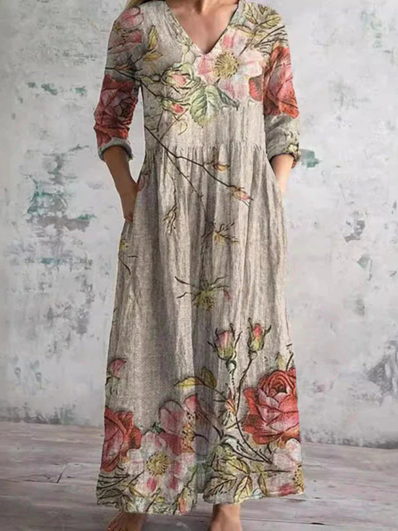 Bella Stone Rose Maxi Dress