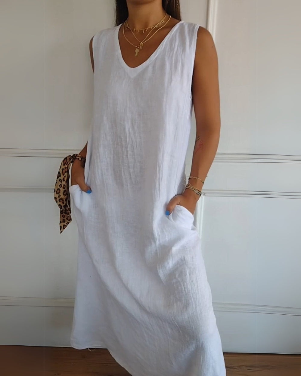 BERANE - Stylish Boho Dress - White