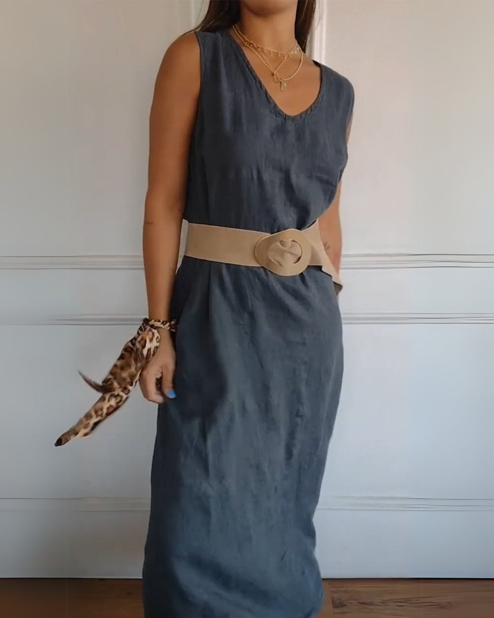 BERANE - Stylish Boho Dress - Dark Grey