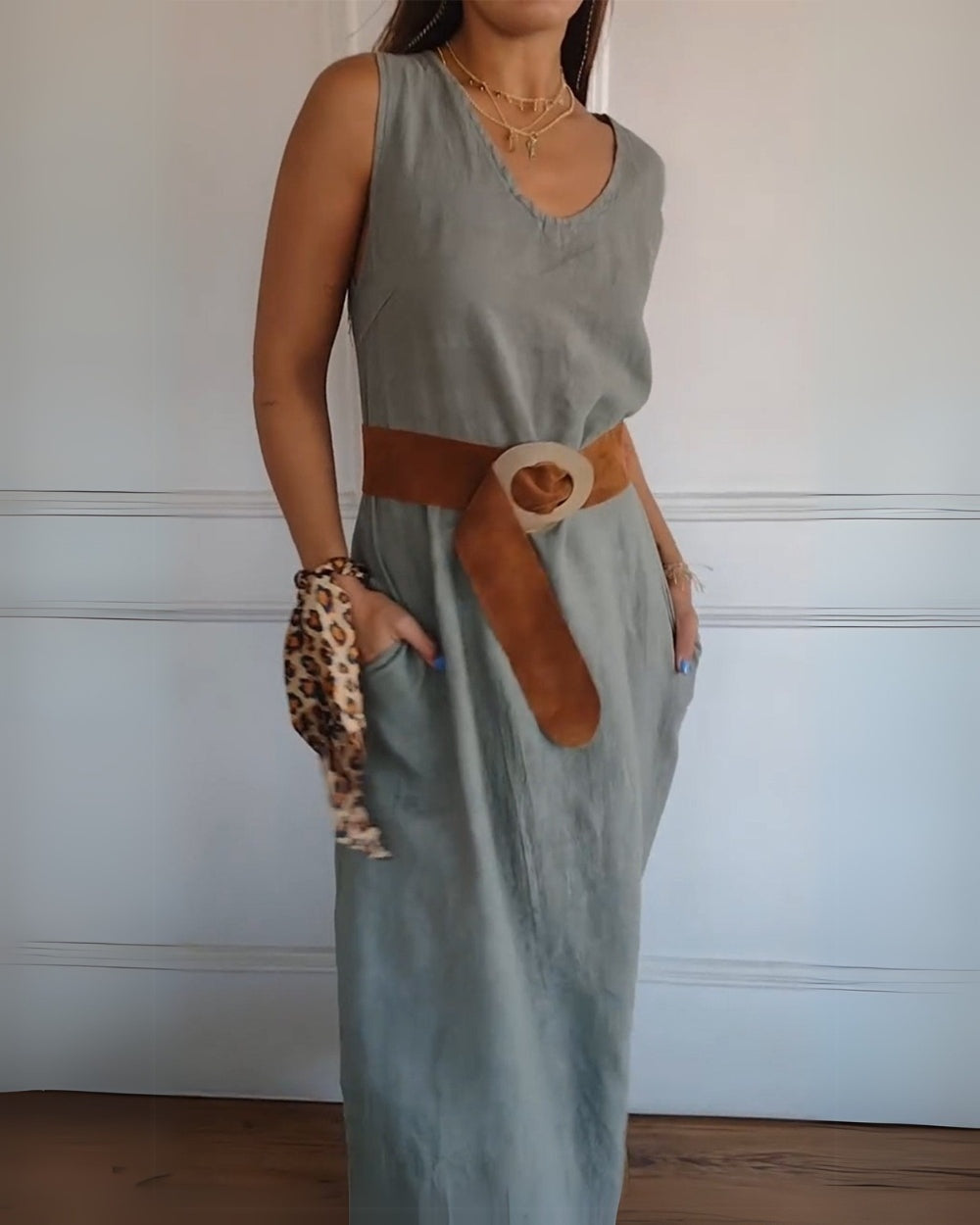 BERANE - Stylish Boho Dress - Grey