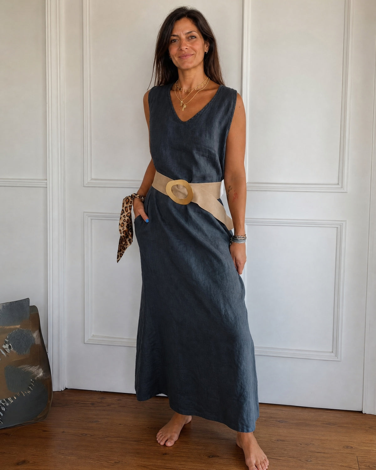 BERANE - Stylish Boho Dress - Dark Grey